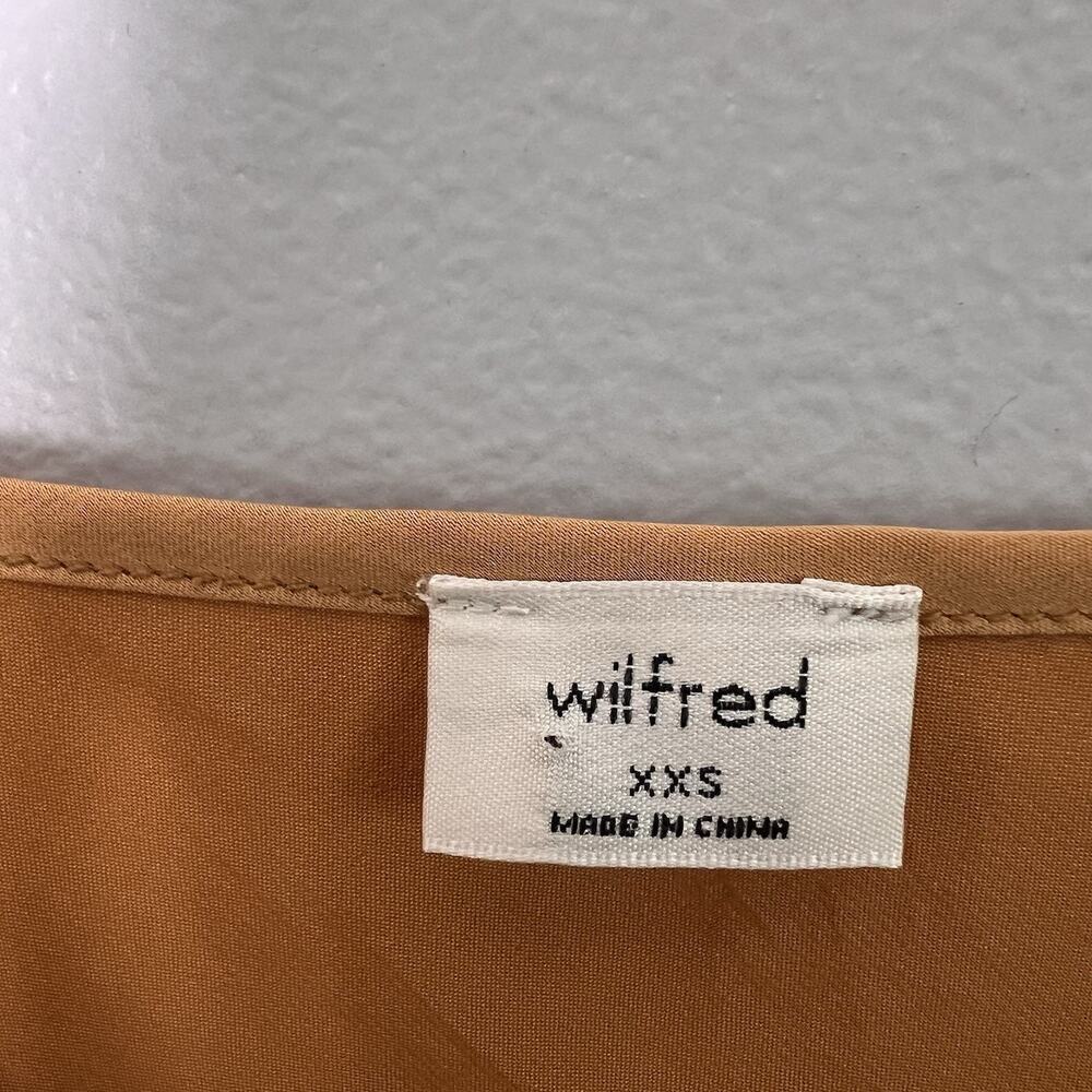 Wilfred Only Slip Midi Dress Mustard Cooper Satin Sz XXS - Picture 8 of 10